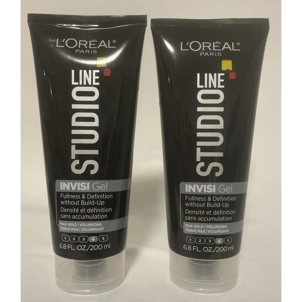 2 PACK L'Oreal Paris Studio Line INVISI Gel, MAX Hold Volumizing 6.8oz TWO NEW